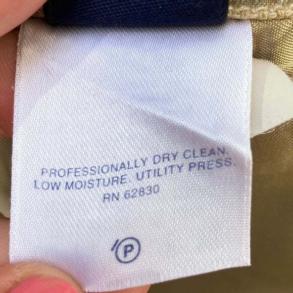 Lands End Blazer 40L Beige Silk Wool Blend Two Button Neutral Preppy Academia - Picture 14 of 16